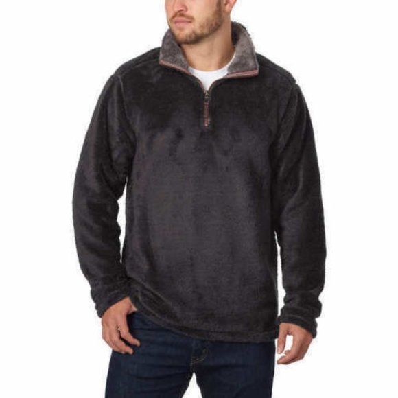 Trinity Other - Trinity Men's 1/4 Zip Faux Fur Plush Pullover